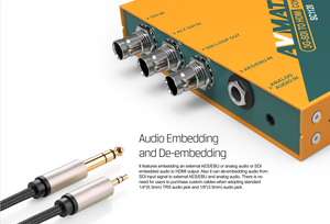 ตัวแปลงสัญญาณ AVMATRIX SC1120 SDI เป็น HDMI พร้อมฟังก์ชั่นปรับขนาดภาพ <span class=keywords><strong>AV</strong></span> Out SDI รองรับอินพุตแบบ Redundant  พร้อมฟังก์ชั่น Embedding และ De-Embedding สำหรับงานออกอากาศระดับมืออาชีพ - Product Image 2