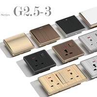Prise murale industrielle en plastique multi-prises 3 et 5 broches avec ports USB 13A 15A, certifiée CE ROHS FCC, pour la maison et l'hôpital au Royaume-Uni, anti-effraction