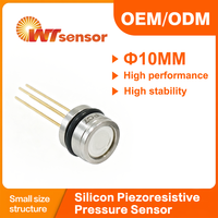 10mm Pressure Sensor Piezoresistive SS316L mV I2C Output 4-20mA Temperature Compensated High Pressure 0.5%FS Accuracy Pro