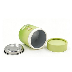 Food Grade Paper Tube Packaging for Matcha Powder Paper Tube for Tea Food Tube with Metal Lid - Product Image 3