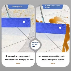 Chiffon de nettoyage domestique en microfibre poteau en acier pour salle de bain cuisine grattoir de sol <span class=keywords><strong>Cora</strong></span> polaire non pelucheux microfibre vadrouille couverture - Product Image 6