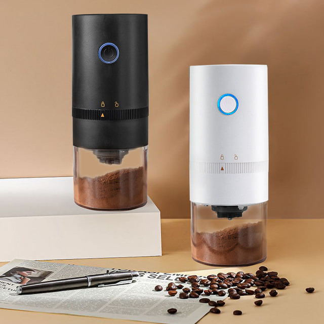 High Performance Rechargeable Coffee Grinder Burr Electric Black Usb Coffee Mill Coffee Grinder