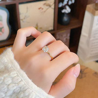 Bague Solitaire True Love en Diamant de Laboratoire Or Jaune 18K – Bagues de Fiançailles pour Femme, Bijoux Fins, Bagues en Diamant de Laboratoire pour Usage Quotidien