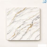 Panneau mural en PVC de luxe à grain de marbre, résistant à l'humidité et aux UV, pour projets hôteliers au Moyen-Orient