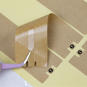 Özel boyut kolay gözyaşı kendinden yapışkanlı fermuar Kraft kağıt şeritler 30mm * posta kutusu paketi sızdırmazlık için 100mm şeffaf şeritler - Product Image 4