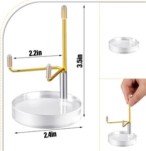 Hóa thạch hiển thị đứng Vòng Acrylic cơ sở kim loại cánh tay Giá vẽ chủ cho tấm mã não - Product Image 6