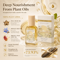 Huile capillaire OEM ODM 30ml, parfum agrumes verts, sérum capillaire réparateur pour cheveux secs et abîmés, bio, hypoallergénique, adoucissant, brillant, anti-frisottis