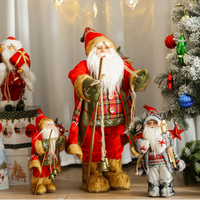 45cm noel baba tutan hediyeler sırt çantası ile bebek oyuncak 90/60/45/30cm dekorasyon için ev noel mutlu yeni yıl hediye