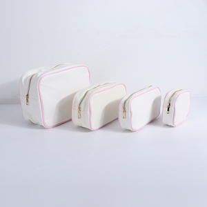 Keymay Tùy Chỉnh Thêu Chữ Trang Điểm Túi Phụ Nữ Đi Du Lịch Vệ Sinh Cá Nhân Bông Vải Mỹ Phẩm Túi Make Up Túi Vải Dây Kéo <span class=keywords><strong>Pouch</strong></span> - Product Image 4