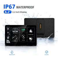 Sistem Navigasi Global Sepeda Motor Layar Tampilan Carplay Portabel 6,2 Inci dengan Kamera DVR Lensa Ganda dan Pencerminan Layar