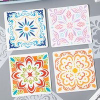 Pochoirs floraux personnalisés en PET de haute qualité, modèles de peinture pour journalisation et scrapbooking, conception sur mesure, rapide et respectueux de l'environnement