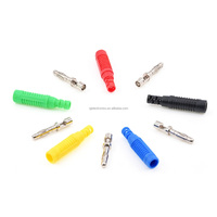 Qianjia QJBP010 Prise banane en laiton nickelé en plastique PA de 4 mm, connecteurs banane de 4,0 mm, 24.422