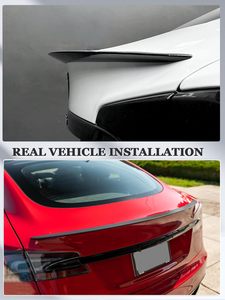 Schlussverkauf kleiner Original-Eifel für Tesla <span class=keywords><strong>Model</strong></span> <span class=keywords><strong>3</strong></span> 2017-2021 Kofferraumspoiler aus echter Kohlefaser heckkofferraumdeckel Spoilerflügel - Product Image 6