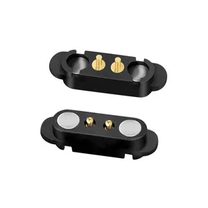 Shenzhen LIKE 2 Pin Pogo Pin 12V 3A Watertight Magnetic Contact Panel Mount Pogo Pin Connector Terminal With Grommets