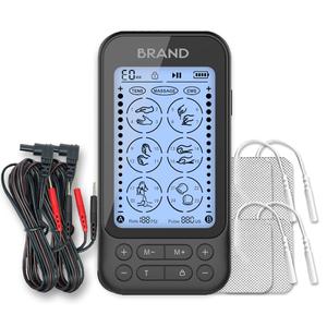 Máquina de masaje corporal eléctrica, dispositivo de acupuntura <span class=keywords><strong>digital</strong></span> TENS EMS con almohadilla de electrodo, estimulador muscular, terapia terapéutica - Product Image 1