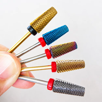 Meilleures ventes : Fraise à ongles en carbure 16 mm, à pointe plate conique, pour le retrait de gel, compatible perceuses électriques, accessoires de manucure