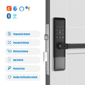 Cerradura Inteligente CE para Puerta de Doble Cara de Aluminio, Resistente al Fuego, Impermeable IP65, Resistente a la Luz Solar, Flexible, con Huella Dactilar - Product Image 2