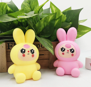 ของเล่นบีบกระต่ายน่ารัก ขายส่ง ของเล่นบีบกระต่ายน้อยน่ารัก บรรเทาความเครียด ทำจากยาง TPR นุ่ม - Product Image 2