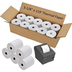 Chất lượng cao nhiệt tiền mặt đăng ký giấy cuộn cho máy POS lớp duy nhất Kích thước 80x80mm 57x40 80x60 80x80 80x88 80x90 - Product Image 1