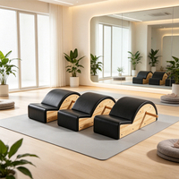 Correcteur de posture en bois de chêne pour Pilates, baril arqué pour étirement du dos, idéal pour studio de fitness de 150 m²