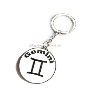 En vrac personnalisé signe du zodiaque porte-clés Cancer Bélier Gémeaux Scorpion Capricorne zodiaque métal émail <span class=keywords><strong>Horoscope</strong></span> porte-clés amis cadeau - Product Image 6