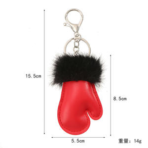 Vente en gros <span class=keywords><strong>de</strong></span> gants mignons, porte-clés, pendentifs en cuir, ornements <span class=keywords><strong>de</strong></span> sac en forme <span class=keywords><strong>de</strong></span> gants <span class=keywords><strong>de</strong></span> <span class=keywords><strong>boxe</strong></span> en peluche double face pour l'automne et porte-clés - Product Image 5