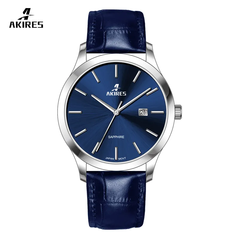 custom logo men wrist watch brand Akires fashion private label watches Belt high quality quartz watch