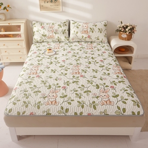 Drap plat d'été frais en latex naturel de 5mm d'épaisseur, couvre-matelas 3 pièces, ensembles de draps de lit, prix de gros - Product Image 6