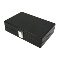Jeu de dominos de voyage personnalisé écologique en cuir PU de luxe, double six, avec logo, vente en gros