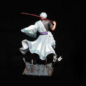 กินทามะ ซากาตะ กินโทกิ ฟิกเกอร์อนิเมะ ฉากต่อสู้บนดาดฟ้า ไวท์ ยากชา ของสะสม ของเล่นสุดฮิต ของขวัญ ตกแต่งโต๊ะทำงาน - Product Image 3