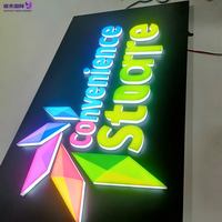 Lettres encastrées LED lumineuses personnalisées en acier inoxydable, signalétique de devanture de magasin, enseigne publicitaire pour entreprise, magasin de détail