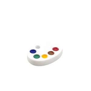 Mini palette de peinture Lanshuo en résine plastique demi-cercle pour accessoires de bijoux DIY, artisanat, porte-clés, pendentif - Product Image 2