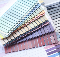 Ensemble de notes autocollantes longues multicolores S3601 Morandi, onglets pastel assortis, emballage en carton transparent, marque-pages autocollants inscriptibles