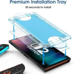 OneTouch 2025 tự động căn chỉnh 7.9 ''miếng bảo vệ màn hình công tắc Nintendo 30 giây lắp đặt phụ kiện kính cường lực 3D Radian 9H - Product Image 4