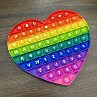 4 Piezas Juego de Burbujas Sensoriales Pop It Arcoíris, Juguete Antiestrés de Silicona Educativo para Autismo y Necesidades Especiales, para la Concentración