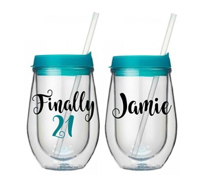 Beeman – tasse en plastique à Double paroi personnalisée, colorée bleue scintillante, tasse à œufs, gobelet pour thé au lait - Product Image 3