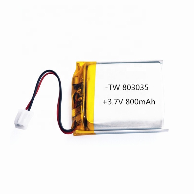Rechargeable Polymer Lithium Battery 3.7v 803035 800mAh Tewaycell