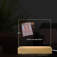 Plaque de bureau en acrylique transparent avec support en bois, décoration de comptoir, rappel positif, cadeau pour la maison ou le bureau