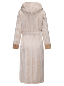 Vestaglia spessa Premium Femme uomo <span class=keywords><strong>donna</strong></span> pigiama Extra-lungo <span class=keywords><strong>accappatoio</strong></span> invernale <span class=keywords><strong>con</strong></span> <span class=keywords><strong>cappuccio</strong></span> doppio strato Jacquard indumenti da notte - Product Image 5