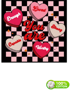 T-Shirt Unisex con Motivo a Cuori Stampato 100% Cotone Stile Primavera-Estate per San Valentino - Product Image 1