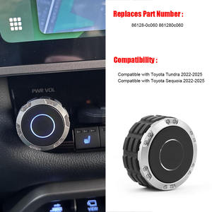 Bouton de commande d'affichage de l'autoradio et de la climatisation en aluminium, modèle Golf pour Toyota Tundra Sequoia 22-25 - Product Image 3