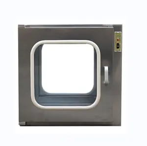 Ginee Medical cleanroom stainless steel transfer window electronic mechanical interlock self-cleaning static pass through box