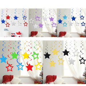 优雅的螺旋纸五角星漩涡悬挂装饰生日派对新颖的派对新奇的螺旋 - Product Image 2