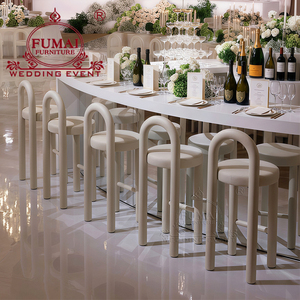 Modern Velvet High Chair <b>Stool</b> Bar Kitchen Barstools for Outdoor Hotel <b>Dining</b> Mall Luxury - Product Image 2