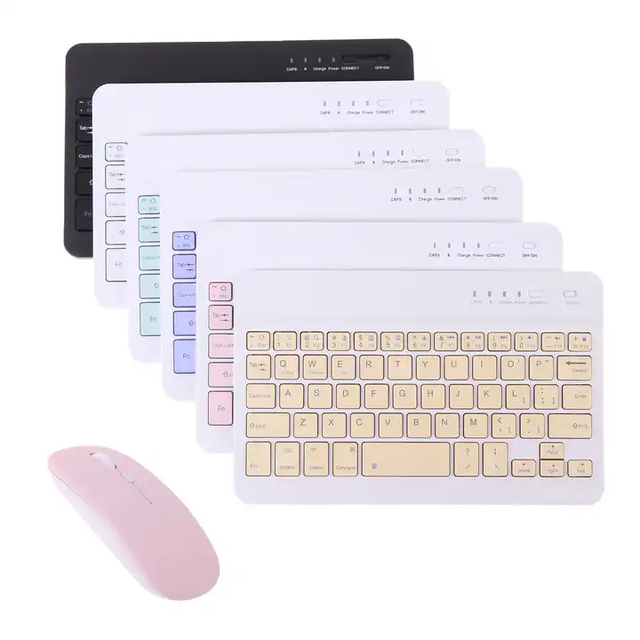 Customized Portable Rechargeable Mini Wireless Keyboard and Mouse Combo for Android IOS Windows Tablet Smart Phone Tablet