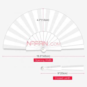 Tissu de sublimation de ventilateur en plastique pliant de poche avec impression personnalisée Style musical pour les promotions - Product Image 4