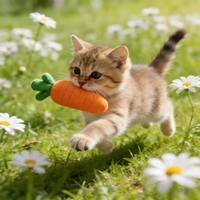Vente en gros de jouets à mâcher pour chiens de luxe, personnalisés, en peluche, en forme de mini-aliments de dessin animé (carotte, bâton de frites), sonores, durables, souples, en vrac