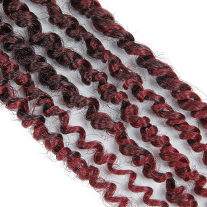 <span class=keywords><strong>Crochet</strong></span> Faux Locs, 20 Pulgadas, Paquete de 24 - Cabello Sintético Rizado para Trenzas Passion Twist, Fácil de Instalar, Pre-Enlazado, para Mujeres - Product Image 3