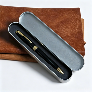 Caja de herramientas de metal de primera calidad con inserto de esponja, caja de regalo con tapa abatible, caja de metal para bolígrafos, agujas para el acné y puntos negros, para la escuela y la oficina - Product Image 1
