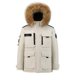 Chaqueta de Plumón para Hombre, Estilo <span class=keywords><strong>Canadiense</strong></span>, 80% Plumón, con Capucha, Tela de Terciopelo, Gruesa, Cálida, Antiarrugas, Unisex, para Parejas - Product Image 2